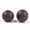 Painted Natural Wood Beads WOOD-S049-05A-2