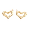 2Pcs Brass Stud Errings EJEW-B058-03G-1