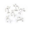 Silver Color Plated Alloy Letter Pendants PALLOY-J718-01S-T-2