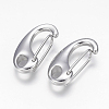 Tarnish Resistant 304 Stainless Steel Push Gate Snap Keychain Clasp Findings STAS-G143-11E-1