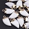 Natural Howlite Pointed Pendants X-G-Q966-10-1