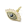 Brass Micro Pave Cubic Zirconia Pendants KK-E092-05G-2