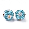 Polymer Clay Rhinestone Beads RB-L029-03G-3