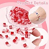 100Pcs Baking Paint Transparent Glass Beads DGLA-YW0001-35C-5