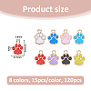120Pcs 8 Colors Alloy Enamel Charms FIND-FH0017-01-2
