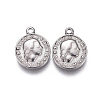 Tarnish Resistant 304 Stainless Steel Coin Charms X-STAS-F207-07P-1