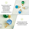 16Pcs 4 Colors Cat Eye Pendants CE-OC0001-01-4