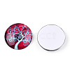 Half Round/Dome Tree Pattern Glass Flatback Cabochons for DIY Projects LS-GGLA-Q037-25mm-M28-04-2