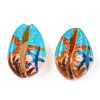 Printed Cowrie Shell Beads X-SSHEL-T013-01C-3