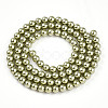 Baking Paint Pearlized Glass Pearl Bead Strands HY-N002-4mm-A07-3