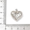 Brass Micro Pave Clear Cubic Zirconia Pendants KK-R221-01P-01-3