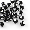 Dot Pattern Opaque Acrylic Beads SACR-R883-12mm-01-1