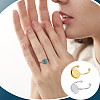 20Pcs 304 Stainless Steel Open Cuff Ring Findings STAS-ME0002-79-5