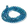 Transparent Electroplate Glass Beads Strands LS-GLAA-F029-4mm-D01-2