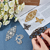 CHGCRAFT 72Pcs 18 Style Brass Filigree Findings FIND-CA0002-66-3