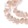Electroplate Transparent Glass Beads Strands EGLA-Q139-01A-A02-3