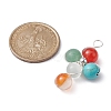 Gemstone Round Beaded Pendants PALLOY-JF02255-2