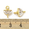 Brass with Clear Cubic Zirconia Pendant Bail KK-G490-05G-3