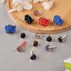 Electroplate Druzy Resin Stud Earrings RESI-SZ0001-22-2