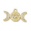 Brass Micro Pave Clear Cubic Zirconia Pendants KK-A300-10B-G-1