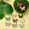 10Pcs Rack Plating Alloy Enamel Pendants ENAM-YW0002-50-5