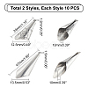 20Pcs 2 Style 304 Stainless Steel Pendants STAS-UN0033-01-5