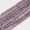 Electroplate Glass Beads Strands X-EGLA-D020-3x2mm-81-1