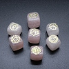 Natural Rose Quartz 7 Chakra Healing Stone Set G-PW0004-18B-1