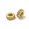 Rack Plating Brass Cubic Zirconia European Beads KK-K372-12G-2