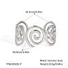 304 Stainless Steel Spiral Open Cuff Bangles for Women EA0743-2-1