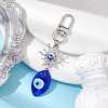 Evil Eye Lampwork Pendant Decorations HJEW-JM01997-05-2