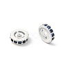 Brass Micro Pave Cubic Zirconia Beads KK-R216-10B-S01-2