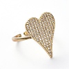 Adjustable Brass Cuff Finger Rings RJEW-G096-02G-2