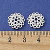 Brass Clear Cubic Zirconia Bead Caps KK-A236-15C-S-2