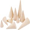 10Pcs 5 Style Wooden Ring Displays RDIS-FG0001-18-1