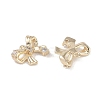 Brass Micro Pave Clear Cubic Zirconia Pendants KK-K351-46A-G-2