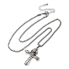 Tibetan Style Zinc Alloy Viking Pendant Necklaces NJEW-Z062-01AS-01-4
