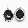 Natural Black Agate Pendants G-D851-13-2