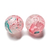 Transparent Crackle Glass Beads GLAA-D012-02B-3