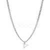 1Pc 304 Stainless Steel Letter Pendant Necklaces NJEW-LP0001-33V-P-1