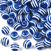 Round Striped Resin Beads RESI-R158-8mm-12-1