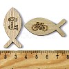 100Pcs Wood Cabochons WOOD-G020-07-3