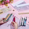 120Pcs A6 Transparent PVC Plastic Zip Top Zipper Seal File Bags ABAG-WA0001-04-3