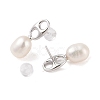 Anti-Tarnish Sterling Silver Stud Earrings EJEW-C087-11C-P-2