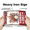 Vintage Metal Tin Sign AJEW-WH0189-467-7