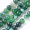Natural Striped Agate/Banded Agate Beads Strands X-G-G582-6mm-58-1