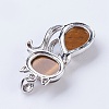 Natural Tiger Eye Kitten Pendants G-P352-B05-2
