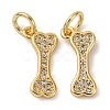 Brass Micro Pave Cubic Zirconia Pendants KK-P308-59G-1