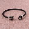 304 Stainless Steel Cuff Bangles BJEW-L605-08B-1