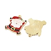 Christmas Theme Rack Plating Alloy Pendants X-FIND-M020-04G-02-2